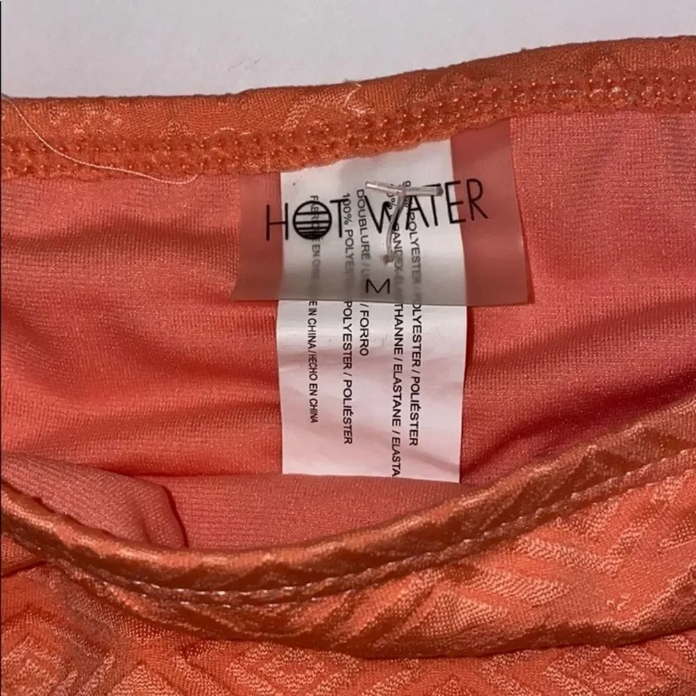 Hot Water Orange Rust Swim Bikini Brief Bottom M